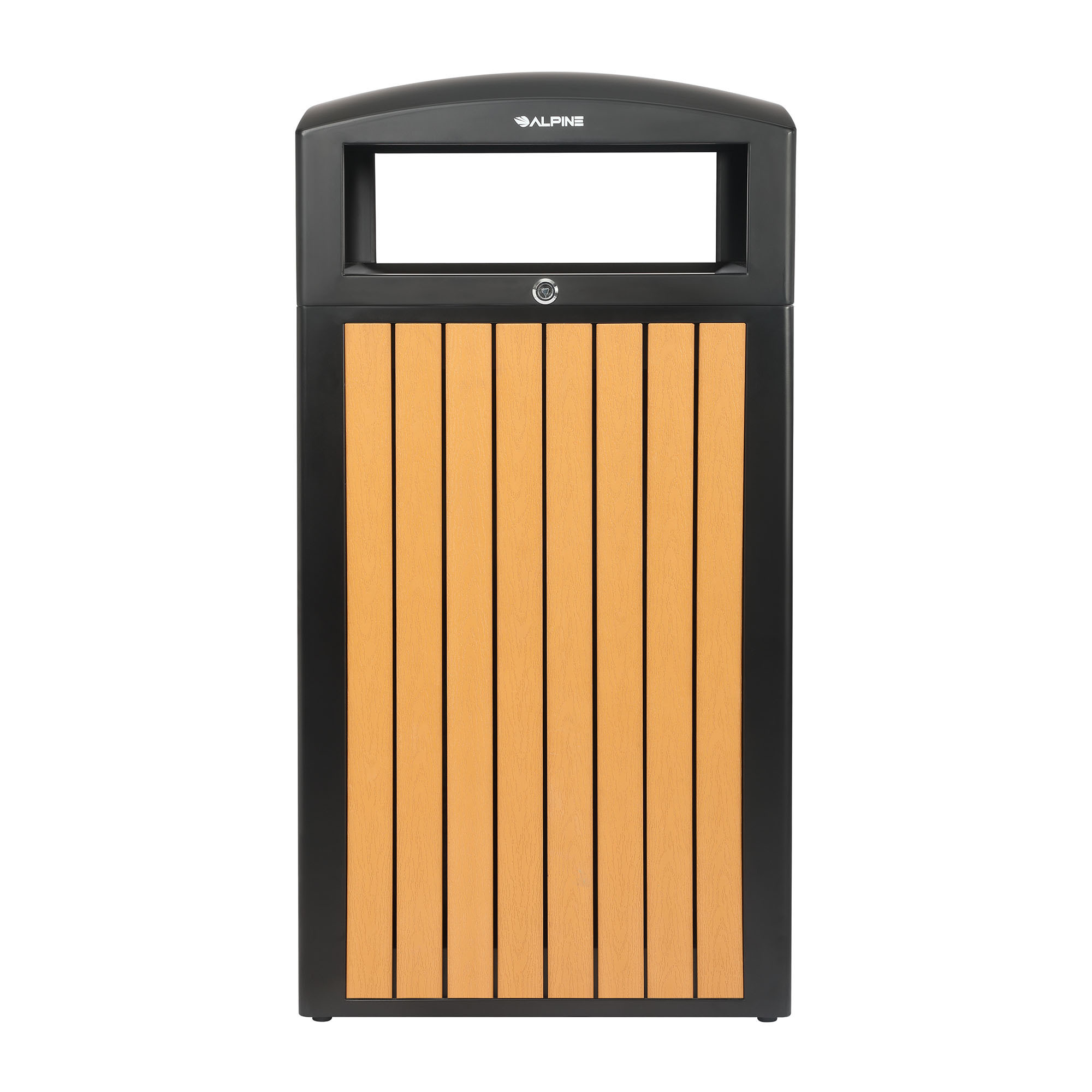Alpine, 40-Gallon Commercial Outdoor Trash Can, Cedar, Capacity 40 Gal, Model# ALP471-40-WD-CD